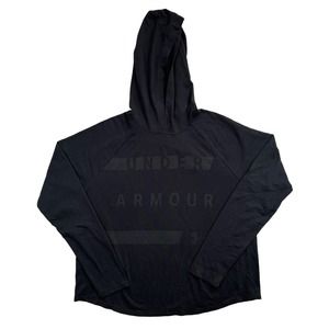 Under Armour Black Logo Loose Lightweight Hoodie / Women’s Large